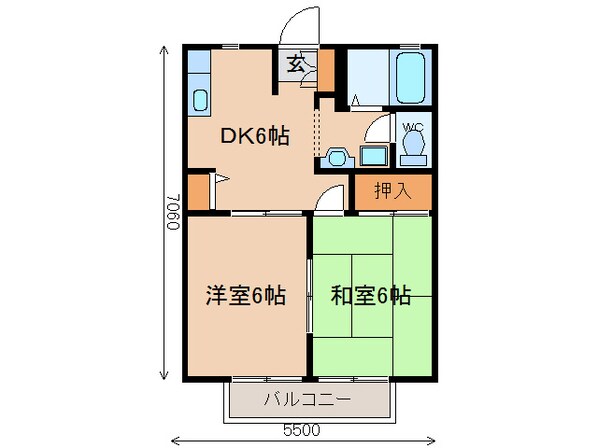 ハイツGODOの物件間取画像